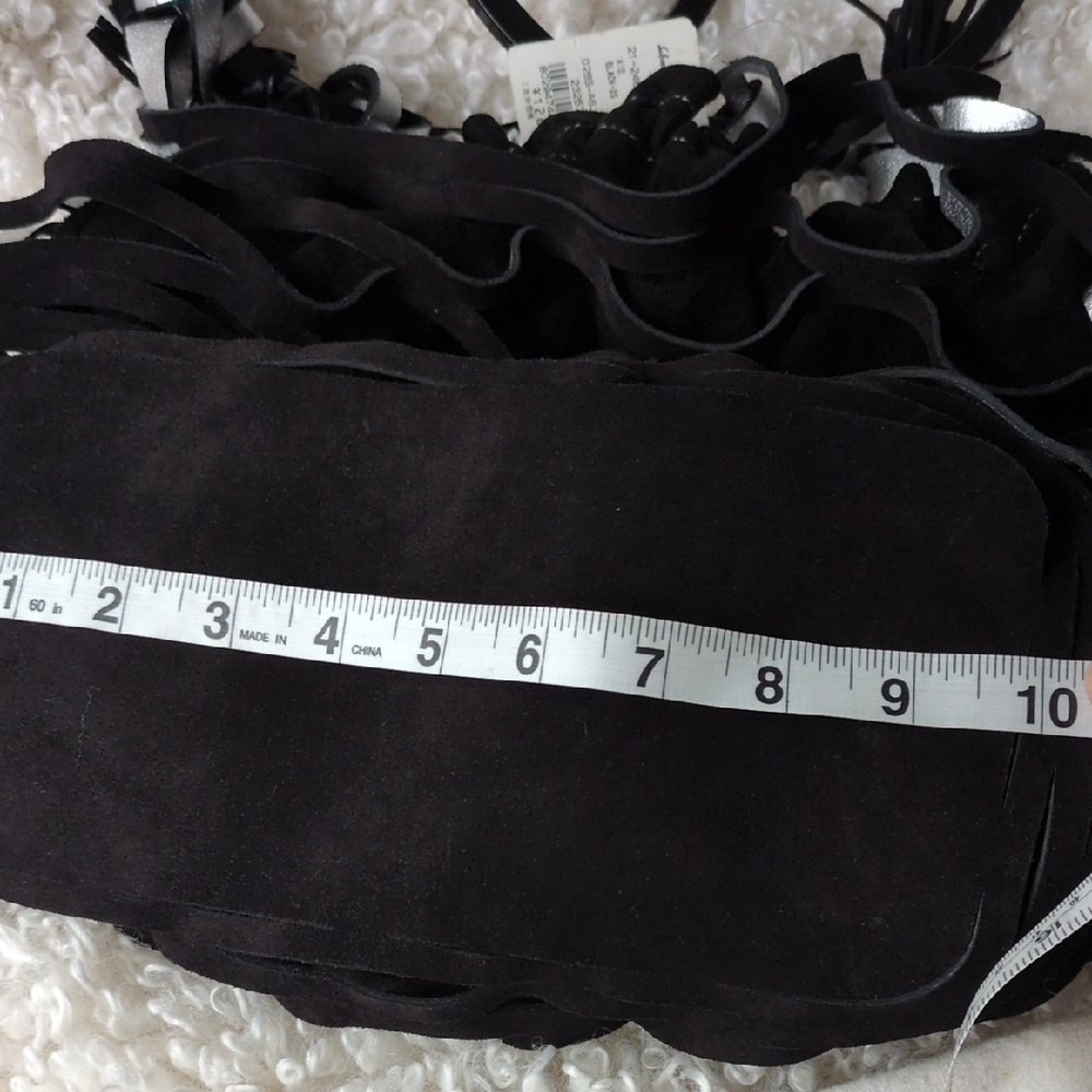 Salvatore Ferragamo Black and Silver Suade Net Bag - Picture 8 of 11